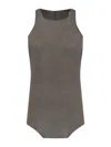Rick Owens Sleeveless Round Neckline Seam Detailing In Green