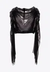 Rick Owens Claudette Sheer Top In Black