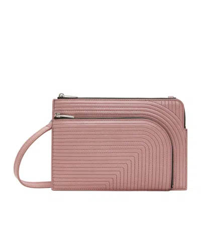 Rick Owens Club Leather Messenger Bag In Pink
