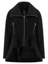 Rick Owens Black Wool Draculimo Structured Jacket In Black