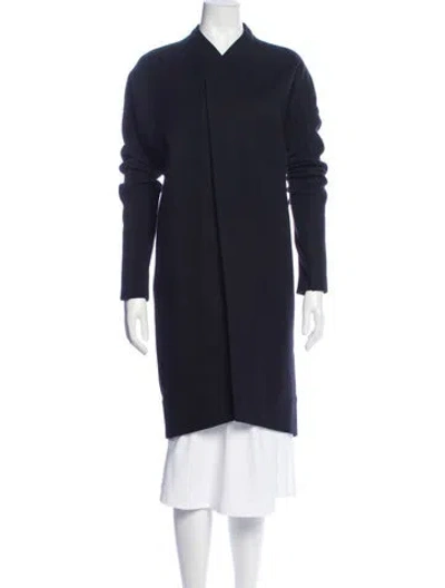 Pre-owned Rick Owens Coat In Blue