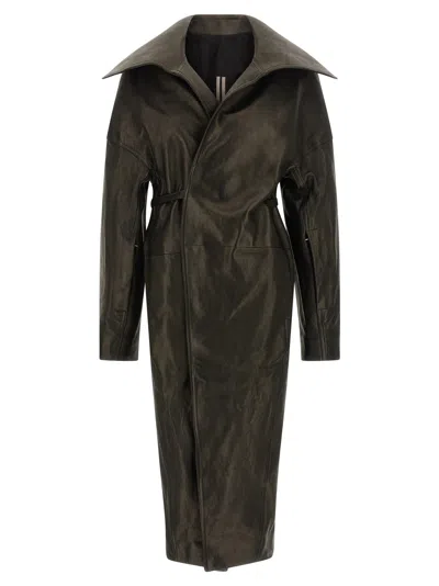 Rick Owens Coat In Brown