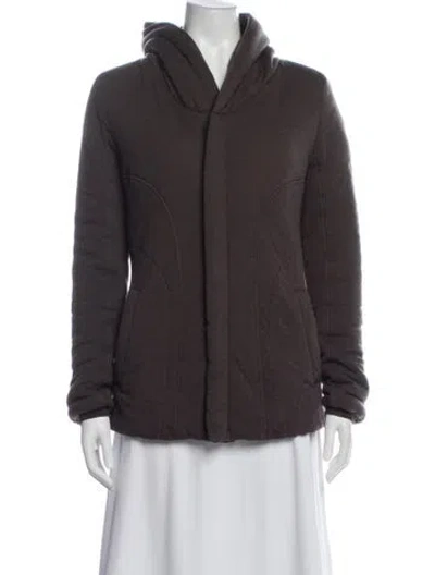 Pre-owned Rick Owens Coat In Gray