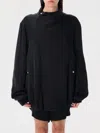 Rick Owens Anthem Asymmetric Ripstop Jacket In ブラック