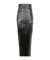 Rick Owens Black Al Pillar Maxi Skirt In Black