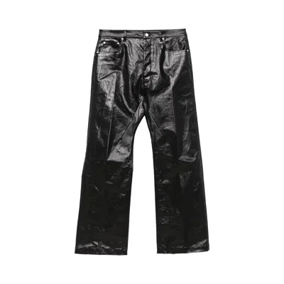 Pre-owned Rick Owens Coated Denim Geth Jeans 'black' | Men's Size 36