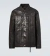 Rick Owens Coated Denim Jacket In Black