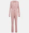 Rick Owens Coated Denim Jumpsuit In Faded Pink