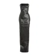 Rick Owens Black Porterville Bustier Denim Maxi Dress In Black