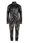 Rick Owens Coated Fabric Jumpsuit In Black