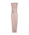 Rick Owens Coated One-shoulder Maxi Dress In Nude