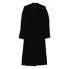 Rick Owens Overlap-seam Wool Coat In Black