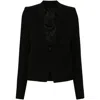 Rick Owens Grain De Poudre Blazer In Black
