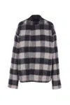 Rick Owens Checked Wool Jacket In Black