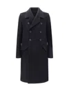 Rick Owens Officer Coat Structured Wide Lapels In Black