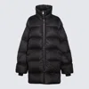Rick Owens Black Porterville Turtle Down Coat In Black