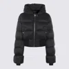 Rick Owens Zip-up Hooded Down Jacket In Black