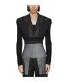 Rick Owens Cobra Micro Tatlin Cropped Blazer In Black