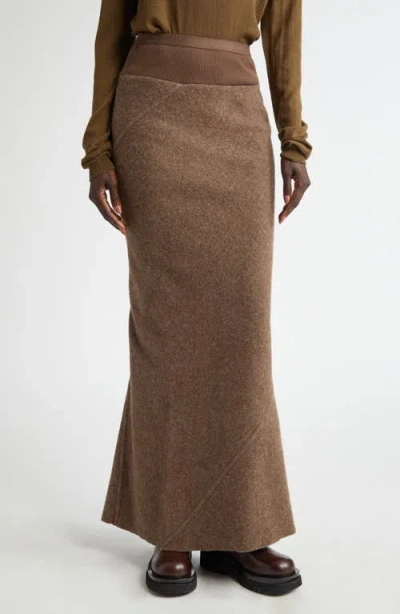 Rick Owens Brown Porterville Coda Maxi Skirt