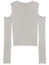 Rick Owens Woman Sweater Beige Size L Cotton In Grey