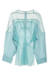 Rick Owens Collage Paneled Long Sleeve Top In Mouthwash