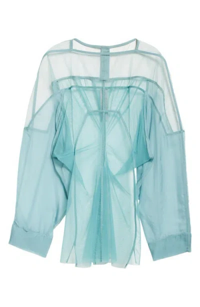 Rick Owens Collage Paneled Long Sleeve Top In Mouthwash