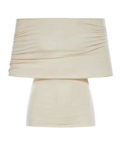 Rick Owens Collar Coat In Nude