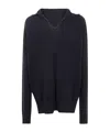 Rick Owens Collared Cashmere Sweater In Black