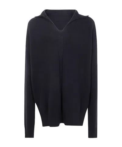 RICK OWENS COLLARED CASHMERE SWEATER