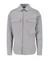 Rick Owens Performance Fabric Overshirt With Pockets In Gray
