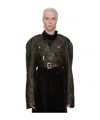 Rick Owens Womens Black Biker Notched-lapel Regular-fit Leather Jacket In Black