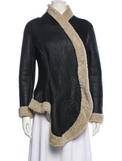 Pre-owned Rick Owens Colorblock Pattern Faux Fur Jacket In Multicolor
