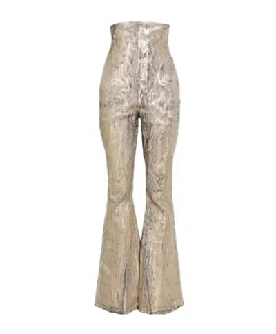 Rick Owens Colorful Denim Flared Pants In Neutral