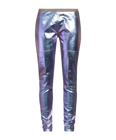 Rick Owens Colorful Shiny Skinnyfit Jeans In Purple