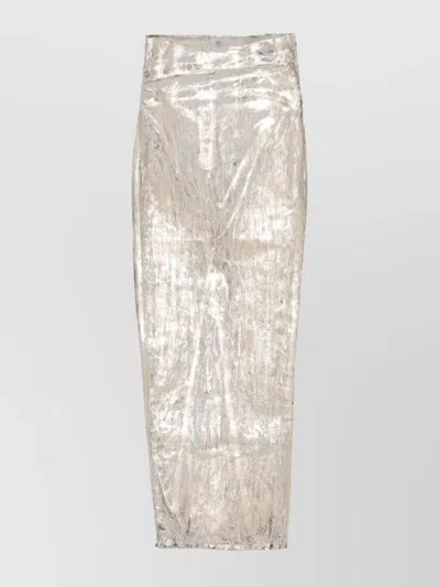 Rick Owens Column Skirt Metallic Finish