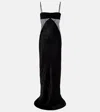 Rick Owens Panelled Satin Midi Slip Dress In Black