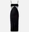 Rick Owens Panelled Satin Midi Slip Dress In Black