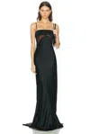 Rick Owens Panelled Satin Midi Slip Dress In Black