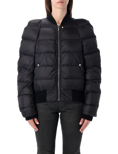 Rick Owens Comforter Down Bomber Jacket In Black