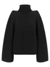 Rick Owens High Neck Long Sleeve Knit Sweater In Black