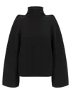 Rick Owens High Neck Long Sleeve Knit Sweater In Black