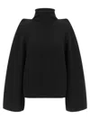 Rick Owens High Neck Long Sleeve Knit Sweater In Black