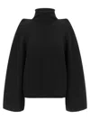 Rick Owens High Neck Long Sleeve Knit Sweater In Black