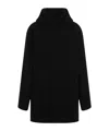 Rick Owens Concealed Press-stud Hooded Coat In Black
