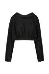 Rick Owens Concordia Cropped Hooded Tunic Clothing In Black