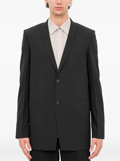 Rick Owens Concordian Button-fastening Suit Jacket In Black
