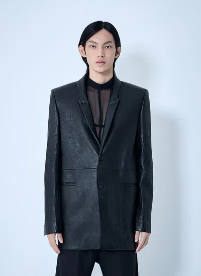 Rick Owens Concordian Single-breasted Jacket In Black
