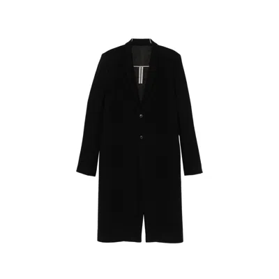 Rick Owens Concordian Single-breasted Tailored Coat In Black