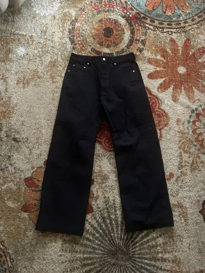 Pre-owned Rick Owens Concordians Black Geth Jeans