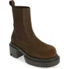 Rick Owens Platform Boots With Elastic Strap In Animal Print